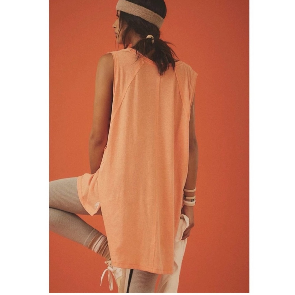 Free People FP Movement Women's Small Coral City Vibes Oversized Tunic T… - Picture 6 of 11